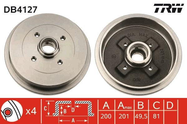 Tambur frana TRW DB4127