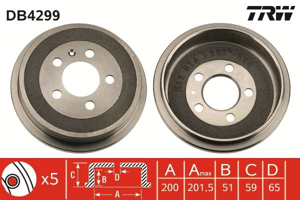 Tambur frana TRW DB4299