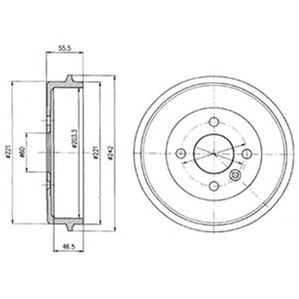 Tambur frana VOLVO 460 L 464 DELPHI BF346