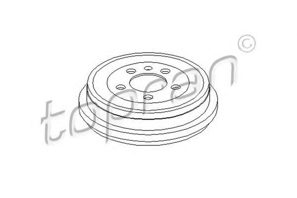 Tambur frana VW FOX 5Z1 5Z3 TOPRAN 110039