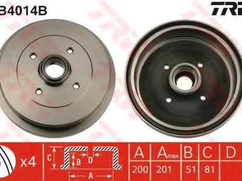 Tambur frana VW GOLF III (1H1) TRW DB4014B