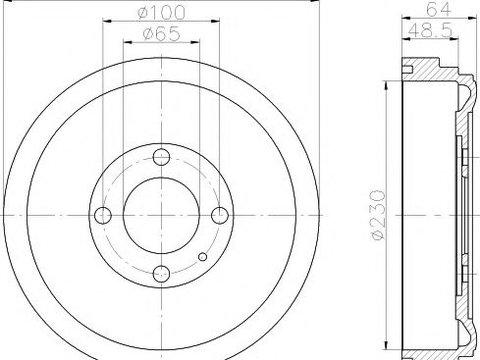 Tambur frana VW GOLF III Variant (1H5) (1993 - 1999) TEXTAR 94012000 piesa NOUA