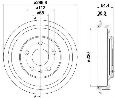 Tambur frana VW JETTA IV (162, 163) (2010 - 2016) TEXTAR 94039300 piesa NOUA