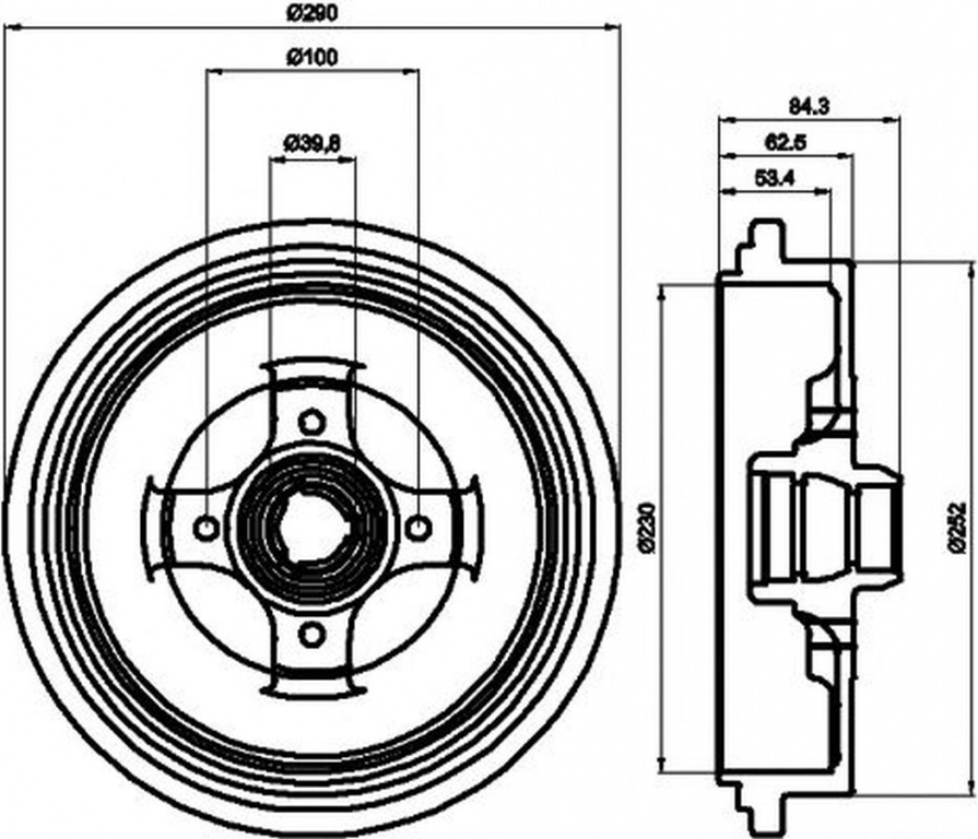 Tambur frana VW PASSAT 3A2 35I TEXTAR 94012300