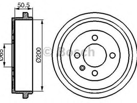 Tambur frana VW POLO caroserie 6NF BOSCH 0986477106