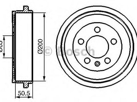 Tambur frana VW POLO limuzina (6KV2), AUDI A2 (8Z0), SKODA FABIA (6Y2) - BOSCH 0 986 477 133