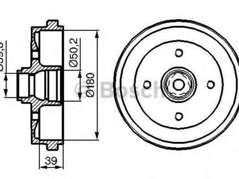 Tambur frana VW POLO Variant 6KV5 BOSCH 0986477111