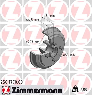 Tambur Frana Zimmermann Ford 250.1770.00