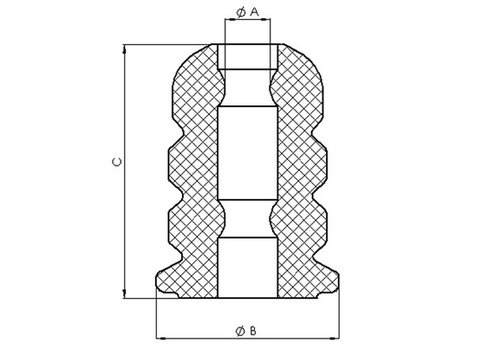 Tampon cauciuc suspensie 00222304 TEDGUM pentru Ford Fiesta