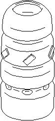 Tampon cauciuc, suspensie Citroen C2 (JM_) - TOPRAN 722 703