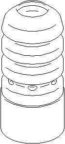 Tampon cauciuc, suspensie Citroen C5 I (DC_), Citroen C5 I Estate (DE_), Citroen C5 II (RC_) - TOPRAN 722 721