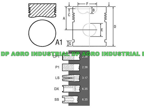 Tampon punte fata John Deere AL116272, AL116949