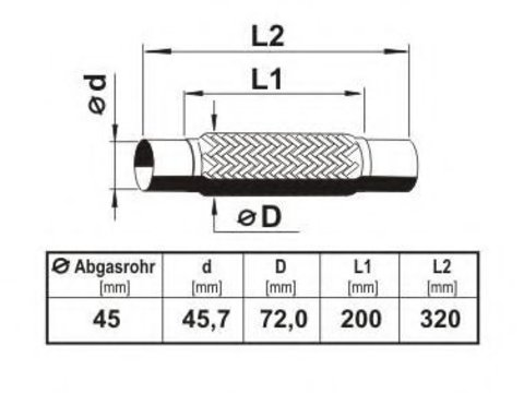 Teava flexibila, esapament CITROEN BERLINGO (B9) (2008 - 2016) ERNST 460071 piesa NOUA