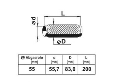 Teava flexibila, esapament FORD MONDEO III (B5Y) (2000 - 2007) ERNST 460057 piesa NOUA