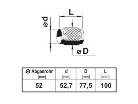 Teava flexibila, esapament NISSAN INTERSTAR bus (X70) (2002 - 2016) ERNST 460231