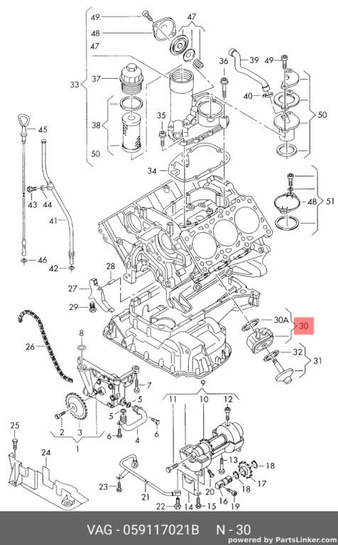 Termoflot Audi A6 4B 2002 2003 2.5 TDI AKE OEM 059117021B