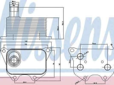 Termoflot radiator ulei AUDI A1 (8X1 8XF) NISSENS 90659