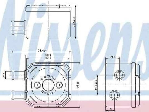 Termoflot radiator ulei AUDI A4 (8E2 B6) NISSENS 90652