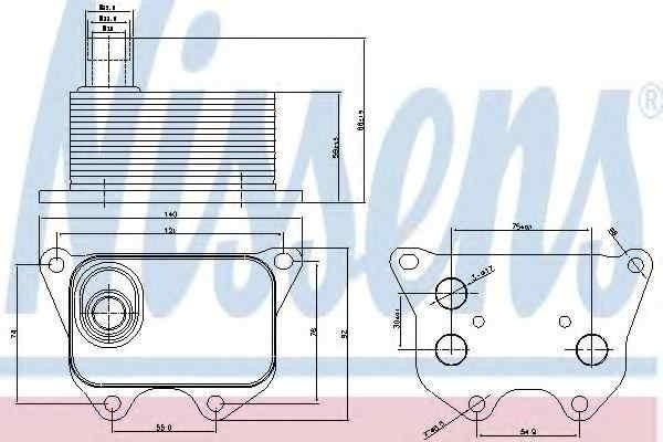 Termoflot radiator ulei AUDI A8 (4H_) NISSENS 9065