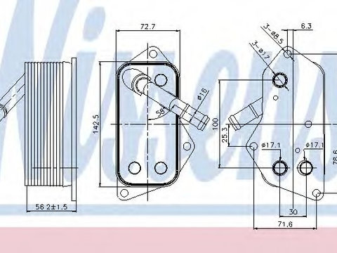 Termoflot / radiator ulei BMW Seria 5 Touring (F11) (2010 - 2016) NISSENS 90689