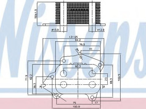 Termoflot / radiator ulei CITROËN C3 II (2009 - 2016) NISSENS 90717
