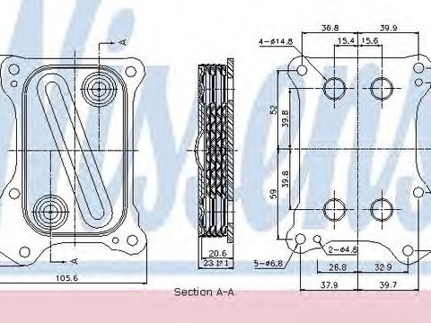 Termoflot / radiator ulei FIAT 500L (199_) (2012 - 2016) NISSENS 90700