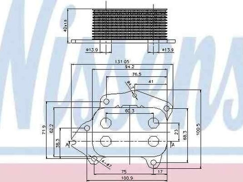 Termoflot radiator ulei FORD FIESTA Van NISSENS 90670