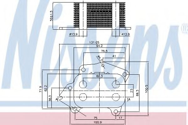 Termoflot / radiator ulei FORD FOCUS C-MAX (2003 - 2007) NISSENS 90717
