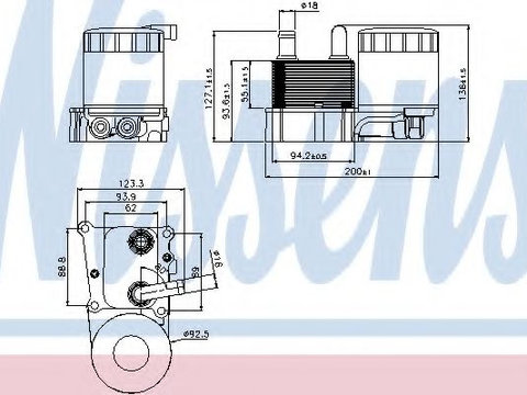 Termoflot / radiator ulei FORD FOCUS limuzina (DFW) (1999 - 2007) NISSENS 90696