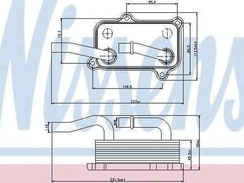 Termoflot radiator ulei MERCEDES-BENZ CLK Cabriolet (A208) NISSENS 90599