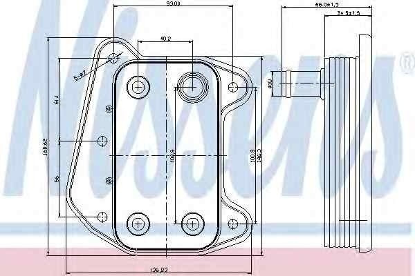Termoflot radiator ulei MERCEDES-BENZ M-CLASS (W163) NISSENS 90622