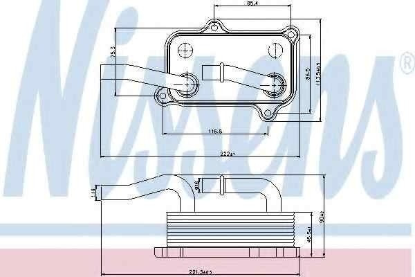 Termoflot radiator ulei MERCEDES-BENZ SLK (R171) NISSENS 90599