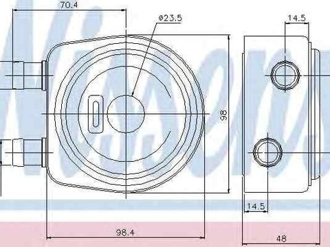 Termoflot radiator ulei NISSAN INTERSTAR bus (X70) NISSENS 90697