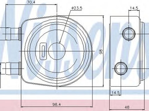 Termoflot / radiator ulei NISSAN INTERSTAR bus (X70) (2002 - 2016) NISSENS 90697