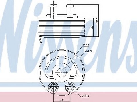 Termoflot / radiator ulei NISSAN X-TRAIL (T30) (2001 - 2013) NISSENS 90719