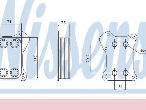 Termoflot / radiator ulei OPEL ASTRA H Van (L70) (2004 - 2016) NISSENS 90739