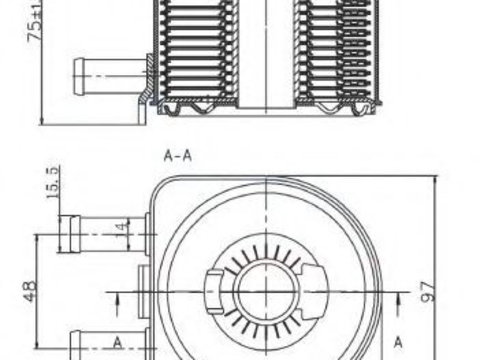 Termoflot / radiator ulei PEUGEOT RANCH microbus (5F) (1996 - 2016) NRF 31735