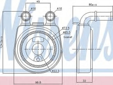 Termoflot / radiator ulei PEUGEOT RANCH microbus (5F) (1996 - 2016) NISSENS 90701