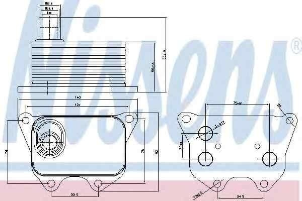 Termoflot radiator ulei SKODA YETI (5L) NISSENS 90