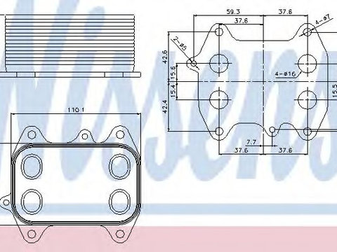 Termoflot / radiator ulei VW CADDY IV combi (Saab, SAJ) (2015 - 2016) NISSENS 90681