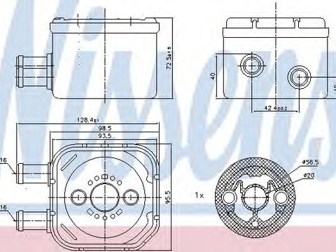 Termoflot / radiator ulei VW GOLF 4 Variant (1J5) (1999 - 2006) NISSENS 90652