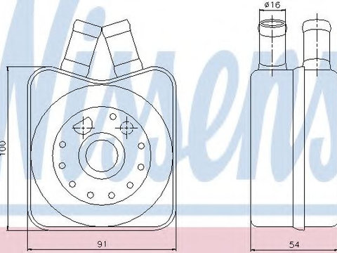 Termoflot / radiator ulei VW JETTA   (16) (1978 - 1987) NISSENS 90607