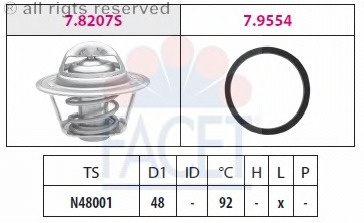 Termostat 7 8207 FACET pentru Opel Corsa Opel Kadett Opel Vectra Opel Vita