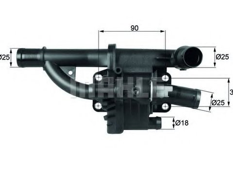 Termostat CITROËN C3 II (2009 - 2016) MAHLE ORIGINAL TH 40 83