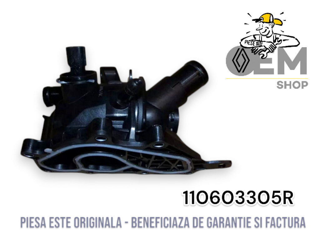 Termostat cu carcasa 1.3 tce Renault produs nou original cod piesa 110603305R
