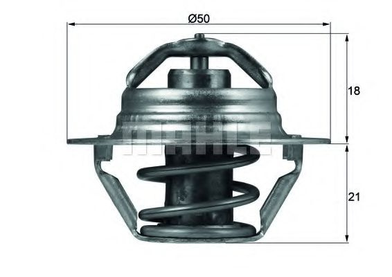 Termostat DACIA LOGAN II (2012 - 2016) MAHLE ORIGINAL TX 100 89D