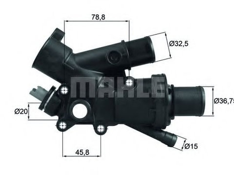 Termostat FORD FOCUS III Turnier (2010 - 2016) MAHLE ORIGINAL TH 43 83