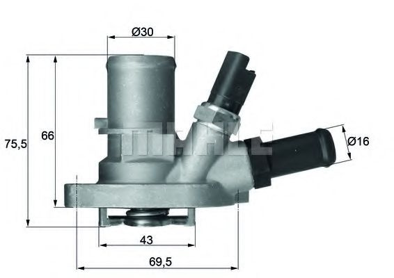Termostat FORD KA (RU8) (2008 - 2016) MAHLE ORIGINAL TI 149 88