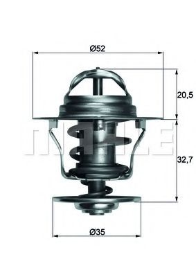 Termostat FORD PUMA (EC_) (1997 - 2002) MAHLE ORIGINAL TX 12 88D