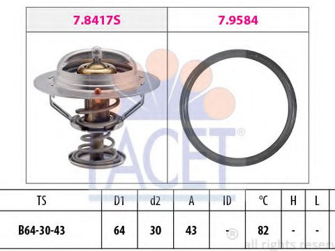 Termostat HYUNDAI ix55 (2006 - 2016) FACET 7.8417